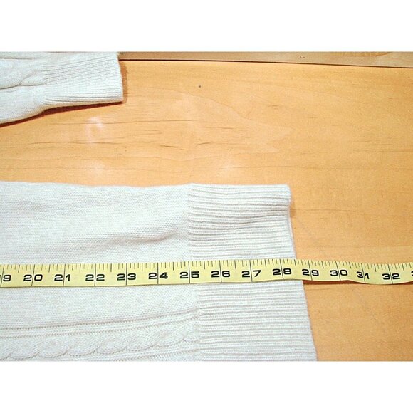 H&M Womens Wool Blend Mockneck Sweater Dress Tunic Oatmeal Color Mini Dress Sz L - Picture 9 of 12